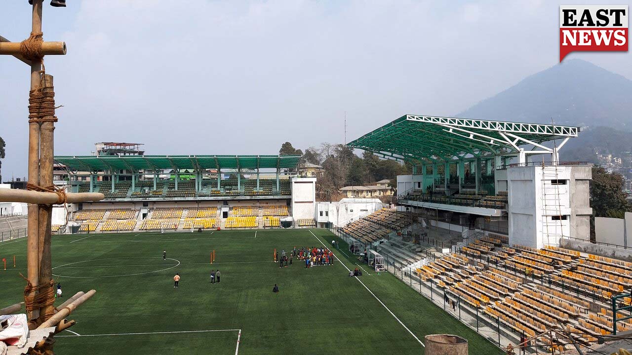 Governor Ganga Prasad inaugurates Bhaichung Stadium