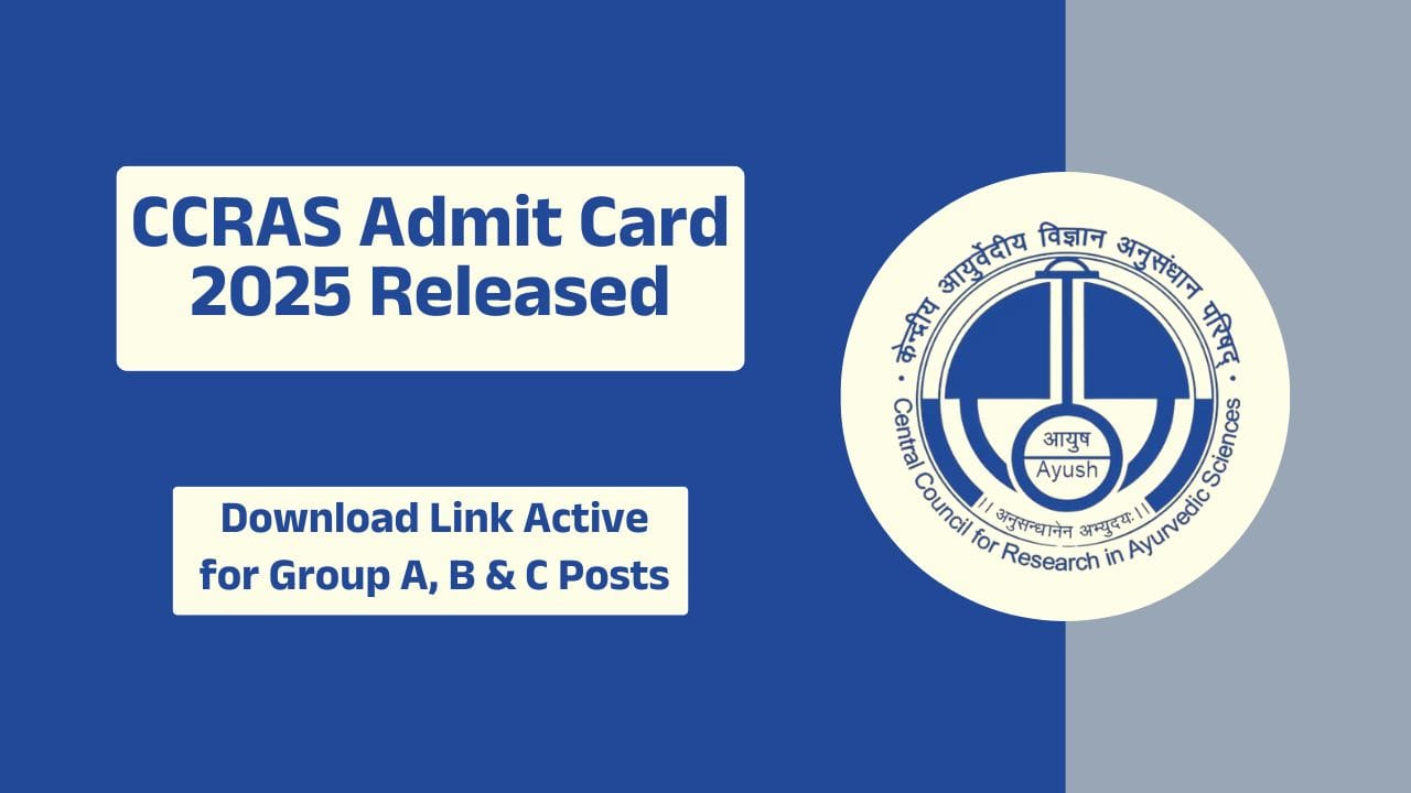 CCRAS Admit Card 2025