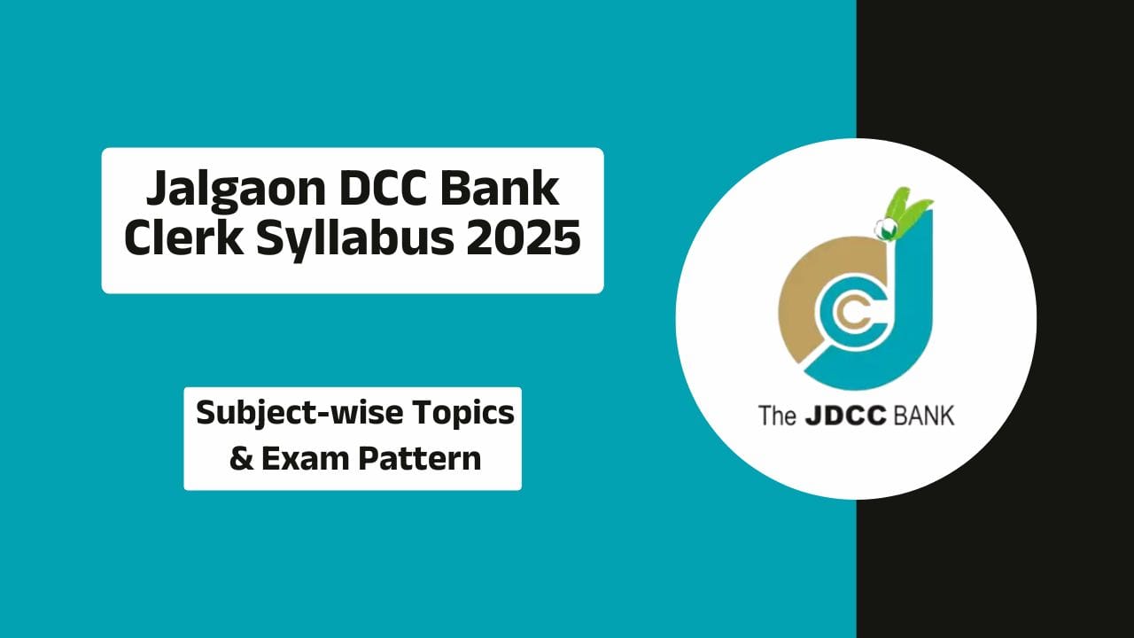 Jalgaon DCC Bank Clerk Syllabus 2025
