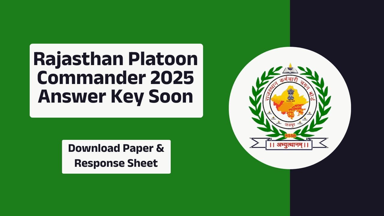 Rajasthan Platoon Commander 2025