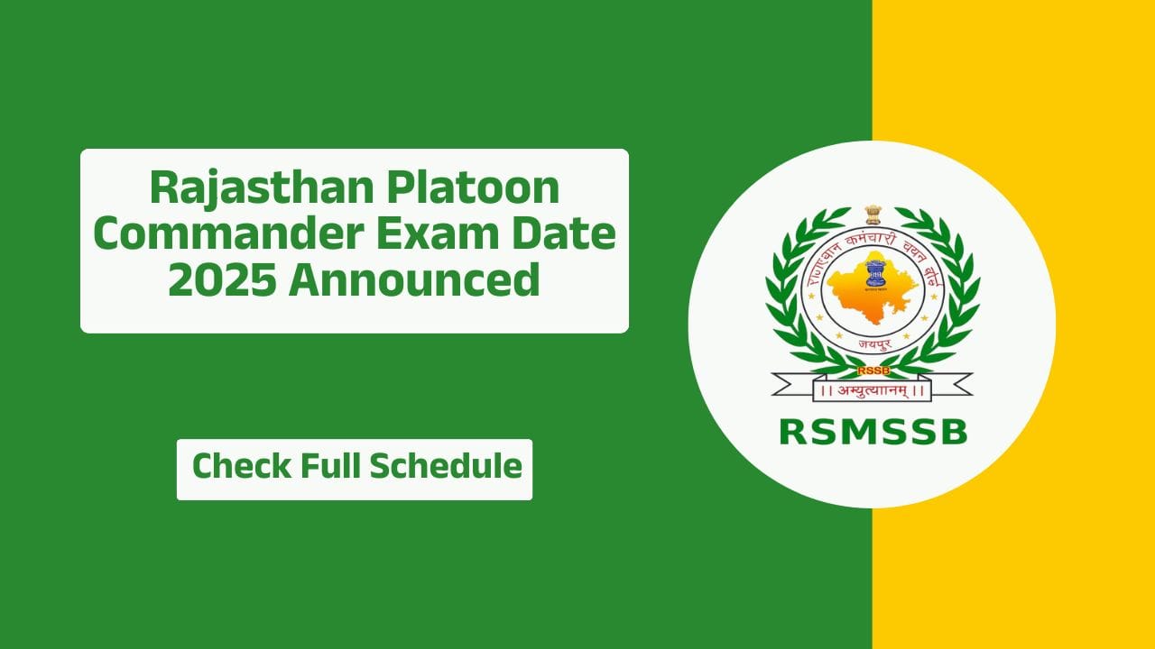 Rajasthan Platoon Commander Exam