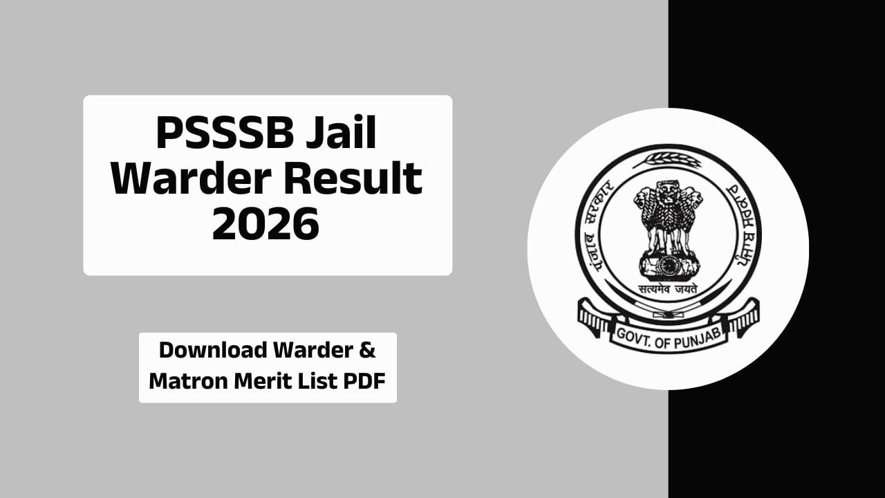 PSSSB Jail Warder Result 2026