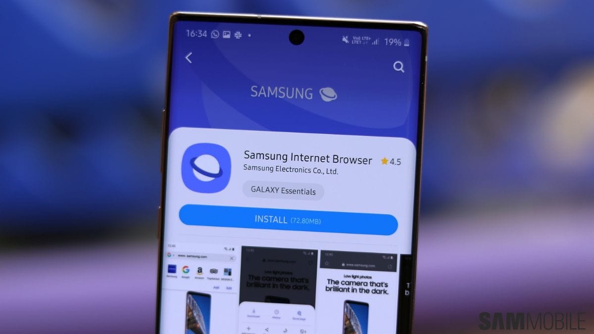 Samsung Browser Update